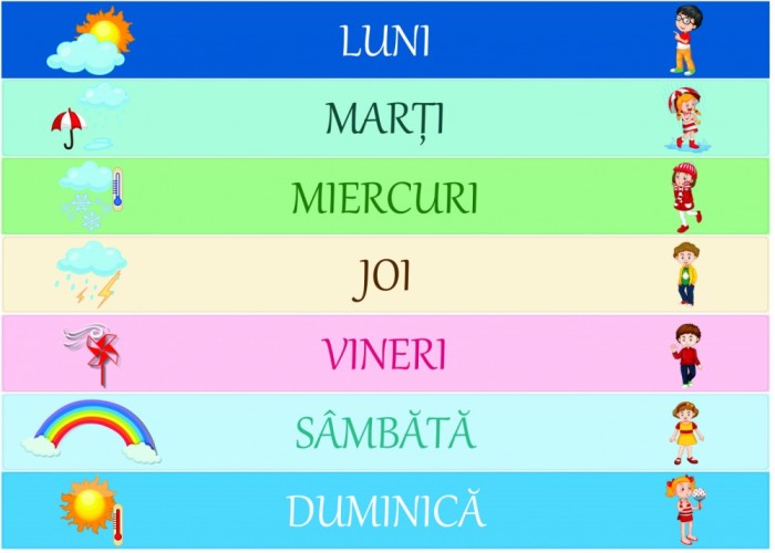 Stickere Scari - Zilele Saptamanii