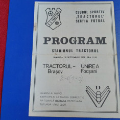 program Tractorul Brasov - Unirea Focsani