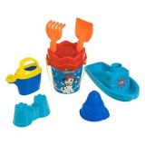 Set Găleată de Plajă cu Model C&acirc;ine, 6 Accesorii, Bleu, CMCLASS