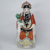 Bibelou portelan chinezesc vechi, vintage - Lu Xing, zeul chinez al prosperității și al bogăției,