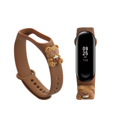 Curea Kwmobile pentru Xiaomi Mi Band 4/Mi Band 3, Maro, Silicon, KWM0000253P002C foto