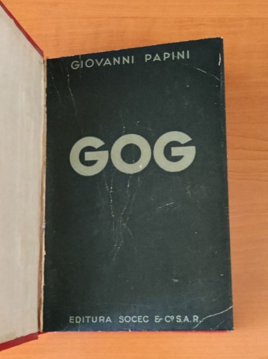 Giovanni Papini - Gog (Editura Socec - ediție interbelică)