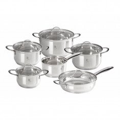 Set oale inox Silver Jewellery Berlinger Haus, 12 piese, capace termorezistente, Argintiu foto