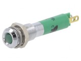 Lampă LED verde 24VDC &Oslash;6mm metal