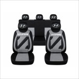 Set Huse Scaune Universale Nero Gri Personalizate cu Hyundai