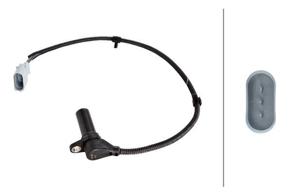 HELLA 6PU 009 146-541 Senzor impulsuri, arbore cotit