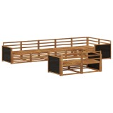 vidaXL Set de canapele de exterior 8 pcs natural 3383492