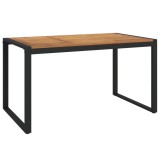 Masa gradina picioare forma de U 140x80x75 cm lemn masiv acacia