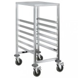 Cumpara ieftin Carucior cu tavi cu 6 containere GN 39x55x87 cm otel inoxidabil