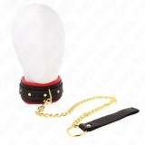 Kink Collar &amp; Gag-Zgardă cu Lesă din Material Simplu, Ajustabilă