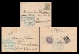 1912-1925 Romania - 2 Plicuri cu stampile valorice evreiesti, donatii Judaica