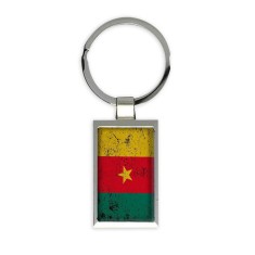 Camerun : Cadou Breloc : Steag Tara expatrata cameruneza retro-artistica foto