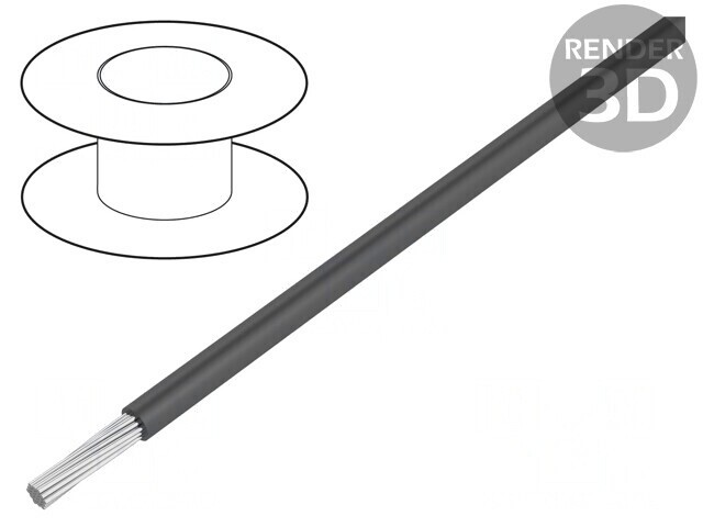 Cablu HookUp Wire 26AWG PTFE Gri &Icirc;ntunecat