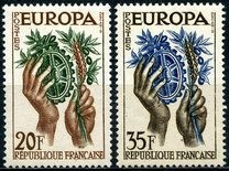 Franta 1957 - Europa-cept 2v.neuzat,perfecta stare(z) foto