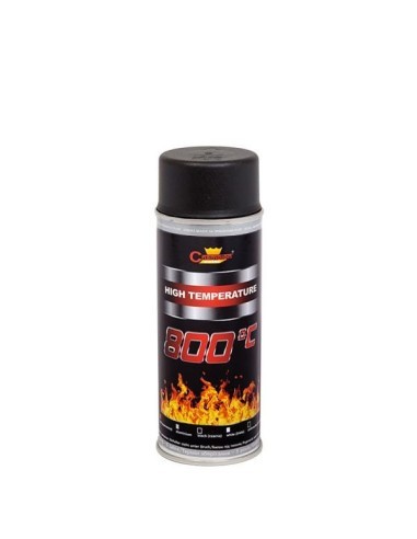 Vopsea spray temperaturi inalte Negru Mat (ral 9011), Champion Color, 400ml Negru Mat