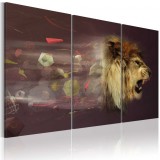 Cumpara ieftin Tablou - lion (abstract) 60x40 cm