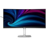 Monitor Philips Curbat, 34, VA, WQHD, 120Hz, 4ms, FlickerFree, Boxe 5W x 2, HA, HDMI, DisplayPort, USB, hub, USC-C, KVM, RJ45, 34B2U5600C/00, Negru