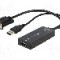 Cablu HDMI - VGA, D-Sub 15pin HD mufa, HDMI soclu, USB A mufa, {{Lungime cablu}}, negru, LOGILINK - CV0060