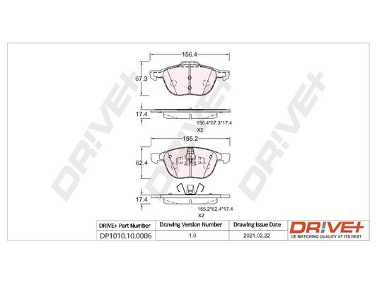 Dr!ve+ DP1010.10.0006 set placute frana disc