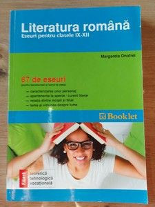 Literatura romana Eseuri pentru clasele 9-12 Margareta Onofrei foto