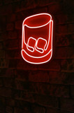 Decoratiune luminoasa LED, Whiskey Old Fashioned, Benzi flexibile de neon, DC 12 V, Rosu, Neon Graph