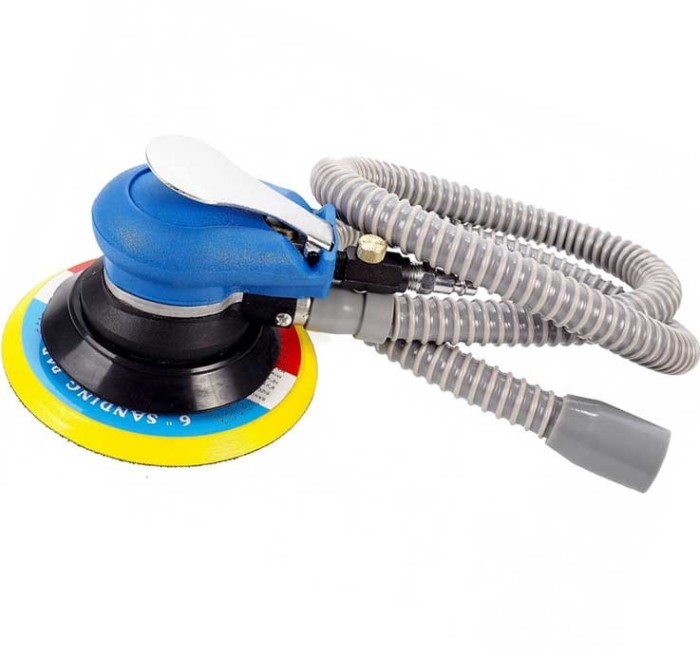 Slefuitor pneumatic profesional cu disc 150mm, prindere Velcro, cu sac si furtun Slefuitor pneumatic profesional cu disc 150mm, prindere Velcro, cu sac si furtun