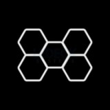 Lumină LED Hexagonală &ndash; 5 Module 164x235CM - Garaj, Dormitor, Cameră Gaming,