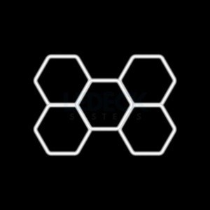 Lumină LED Hexagonală &amp;ndash; 5 Module 164x235CM - Garaj, Dormitor, Cameră Gaming, foto