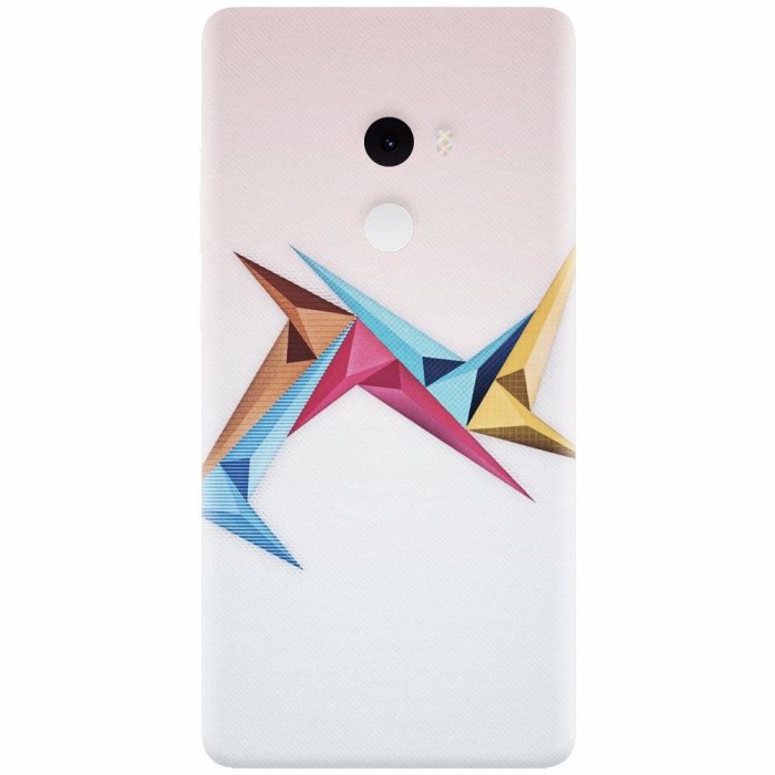 Husa silicon pentru Xiaomi Mi Mix 2, Abstract Minimalistic Colors Triangles