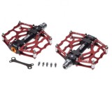 Pedale Moto Aluminiu Rosu, Filet 9/16, Set 2 Bucati