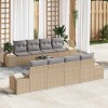VidaXL Set de canapele pentru grădină 7 pcs Bej și gri 55 x 55 x 37 cm 3355659
