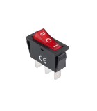 Intrerupator IRS-103-3C 3 pini 3 pozitii 11x30 mm ON-OFF-ON rosu 15A, Oem