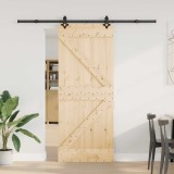 Cumpara ieftin Usa glisanta NARVIK Natural si Negru 85 x 210 cm (213,5 cm)