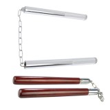Cumpara ieftin Set 2 Nunchaku Antrenament IdeallStore&reg;, 31cm, Multicolor, Otel, Arte Martiale, Nunceag cu Lant