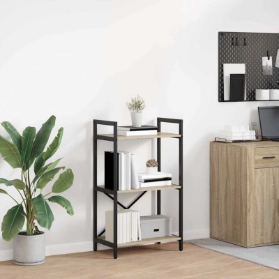vidaXL Raft pentru cărți Stejar Sonoma 56 x 34 x 96 cm Lemn compozit 883875 foto