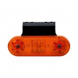 Lampa LED Laterala Auto, 17 LED, 12/24V, Omologare E9, Galbena, Semnalizare, Catadioptru, FR0324