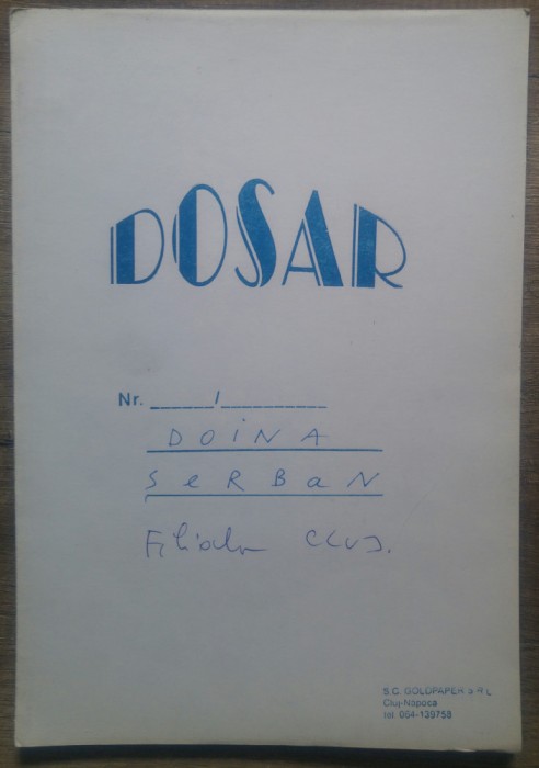 Lot activitatea artistei Doina Serban, UAP Cluj/ colectia Octavian Barbosa