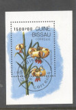 Guinee Bissau 1989 Lilies perf. sheet Mi.B278 used TA.120, Stampilat