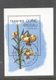 Guinee Bissau 1989 Lilies perf. sheet Mi.B278 used TA.120, Stampilat