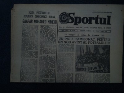 ZIARUL SPORTUL 6 AUGUST 1982 foto