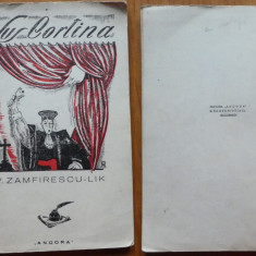 V. Zamfirescu Lik , Sus cortina , 1928 , editia 1 cu autograf , ilustrata