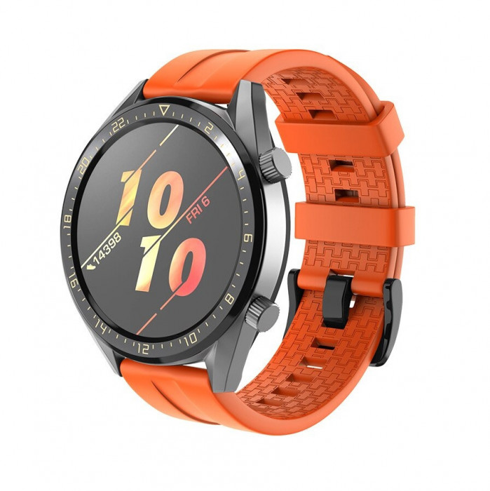 Curea silicon 22mm ceas Huawei Watch GT GT 2 GT 2 Pro GT 2e - portocaliu