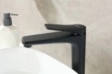 Baterie Lavoar Inalta Monopiesa Ventil Click-Clack Lemark Bronx LM3709BL Negru