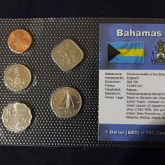 Seria completata monede - Bahamas , 5 monede