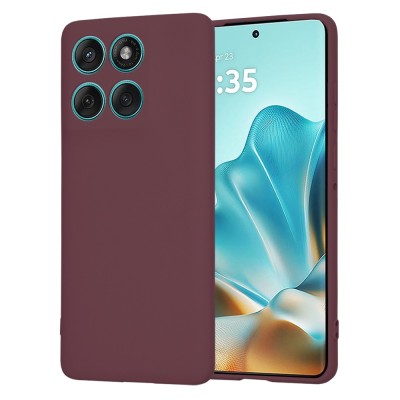 Husa silicon Motorola Edge 60 Fusion Techsuit SoftFlex, bordo foto