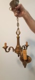 Candelabru antic in stilul francez Empire din bronz masiv cu 3 brațe ,piesa deosebita