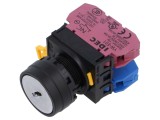 Comutator rotativ cu cheie 22mm POZIŢIE STABILĂ - NEAGRĂ: Comutator rotativ cu cheie 22mm - NEGRU
