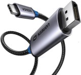 CABLU video Ugreen, &quot;CM556&quot; DP (T) la USB Type-C (T), 8K la 60Hz, lungime 2m, braided, negru &quot;25158&quot; (timbru verde 0.08 lei) - 6941876221585