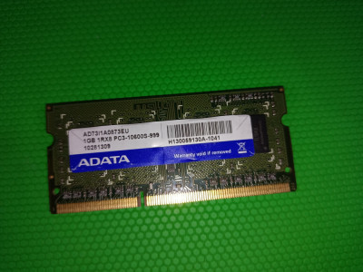 Memorie laptop DDR3 1Gb 1333Mhz PC3-10600S Adata foto