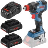 Bosch GDX 18V-200 C + ProCORE + GAL 1880 CV - Masina de insurubat cu impact 200 Nm M4-M14 + Set 2 acumulatori si incarcator Li-Ion 18 V 4 Ah